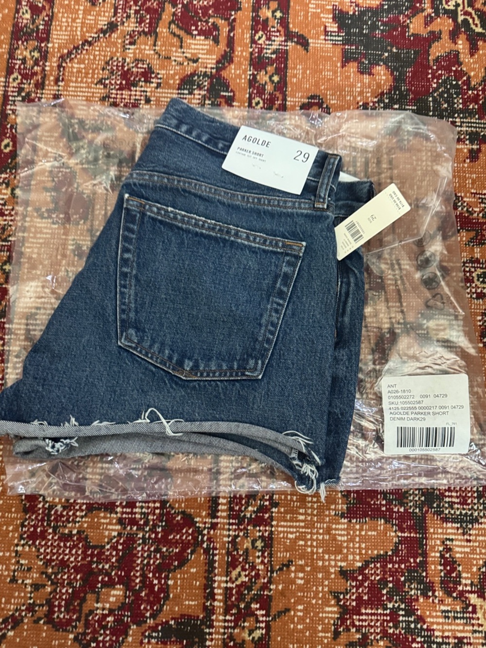 AGOLDE Parker Vintage Cut-Off Short Denim Cut-Off Shorts Blue Waist 29 NWT